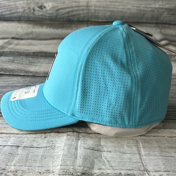Nike Tiger Woods Legacy91 Golf Hat -M/L Flex Fit - Turquoise Cap with Logo Nike - Picture 5 of 11